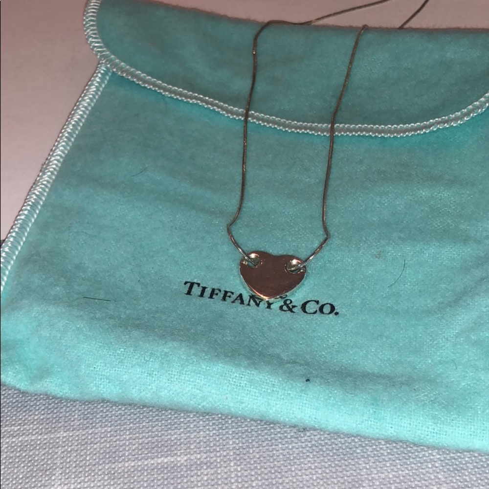 Heart necklace - strung through heart
